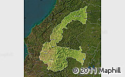 Satellite Map of Chone, darken