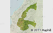 Satellite Map of Chone, lighten