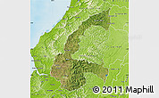 Satellite Map of Chone, physical outside