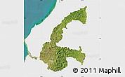Satellite Map of Chone, single color outside