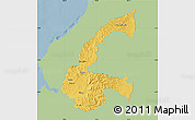 Savanna Style Map of Chone, single color outside