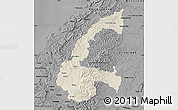 Shaded Relief Map of Chone, darken, desaturated