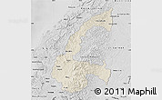 Shaded Relief Map of Chone, desaturated