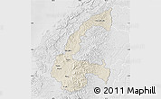 Shaded Relief Map of Chone, lighten, desaturated