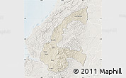 Shaded Relief Map of Chone, lighten