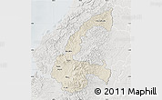 Shaded Relief Map of Chone, lighten, semi-desaturated