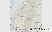 Shaded Relief Map of Chone, semi-desaturated