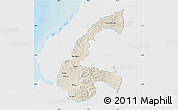 Shaded Relief Map of Chone, single color outside