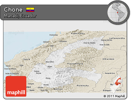 Classic Style Panoramic Map of Chone