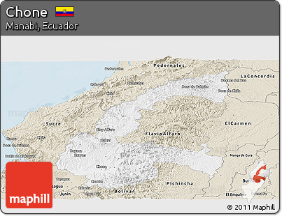 Classic Style Panoramic Map of Chone