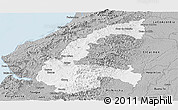 Gray Panoramic Map of Chone