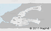 Gray Panoramic Map of Chone, single color outside