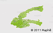Physical Panoramic Map of Chone, cropped outside