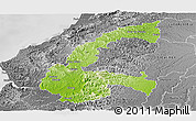 Physical Panoramic Map of Chone, desaturated