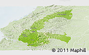 Physical Panoramic Map of Chone, lighten