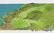 Physical Panoramic Map of Chone, satellite outside