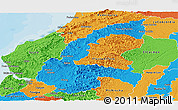 Political Panoramic Map of Chone