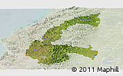 Satellite Panoramic Map of Chone, lighten
