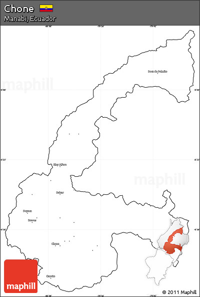 Blank Simple Map of Chone, cropped outside