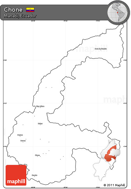 Blank Simple Map of Chone, cropped outside