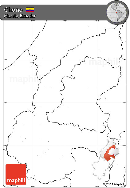 Blank Simple Map of Chone, no labels