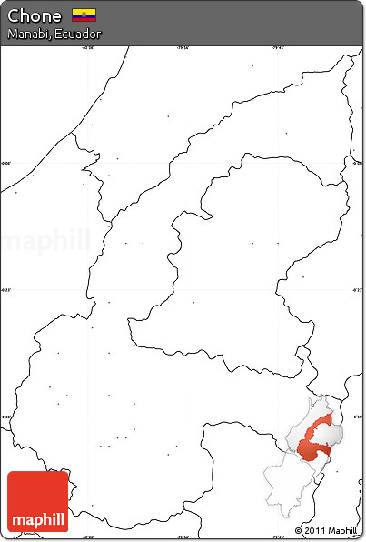 Blank Simple Map of Chone, no labels
