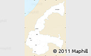 Classic Style Simple Map of Chone, single color outside