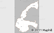 Gray Simple Map of Chone, cropped outside