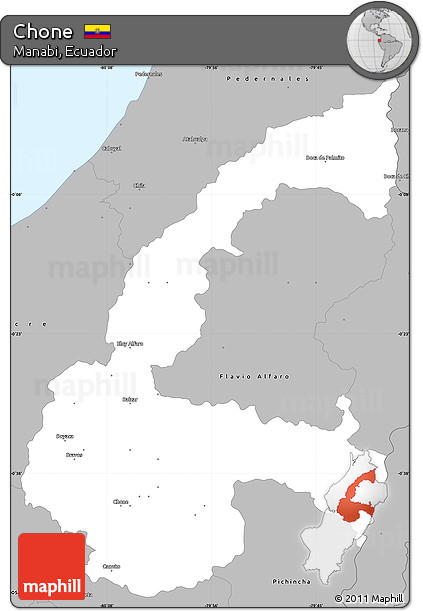 Gray Simple Map of Chone