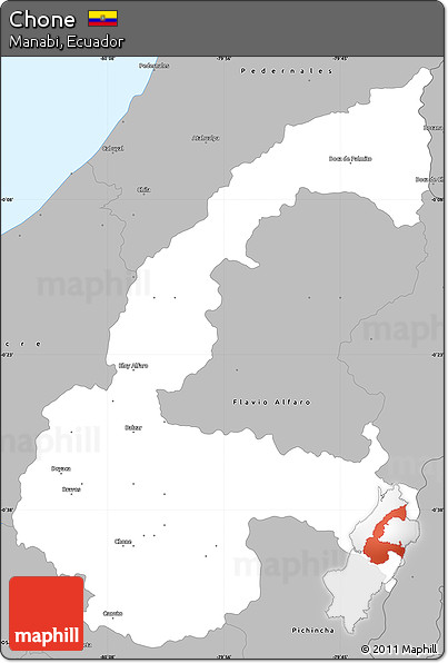 Gray Simple Map of Chone