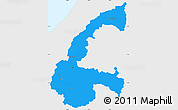 Political Simple Map of Chone, single color outside