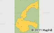 Savanna Style Simple Map of Chone, cropped outside