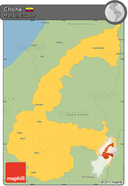Savanna Style Simple Map of Chone