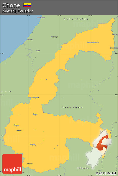 Savanna Style Simple Map of Chone