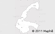 Silver Style Simple Map of Chone, cropped outside
