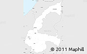 Silver Style Simple Map of Chone