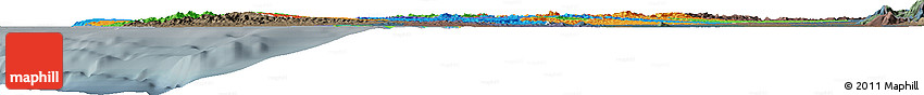 Political Horizon Map of Manabi, darken, semi-desaturated