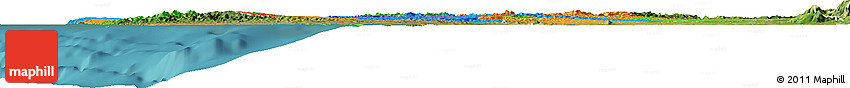 Political Horizon Map of Manabi, satellite outside