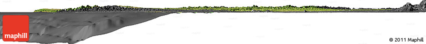 Satellite Horizon Map of Manabi, darken, desaturated