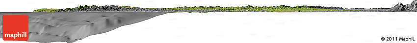 Satellite Horizon Map of Manabi, desaturated
