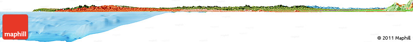 Satellite Horizon Map of Manabi, political shades outside