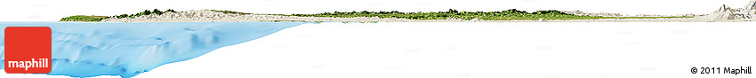 Satellite Horizon Map of Manabi, shaded relief outside