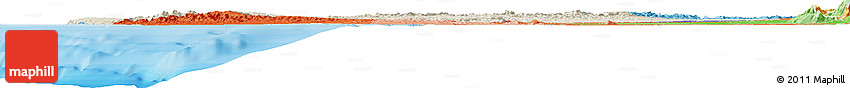 Shaded Relief Horizon Map of Manabi, political shades outside