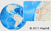 Shaded Relief Location Map of Junin