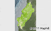 Physical Map of Manabi, darken, semi-desaturated