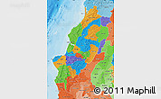 Political Map of Manabi, political shades outside