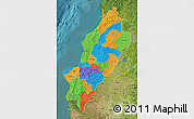 Political Map of Manabi, satellite outside