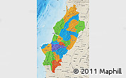 Political Map of Manabi, shaded relief outside