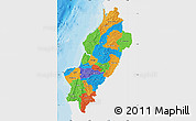 Political Map of Manabi, single color outside