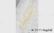 Shaded Relief Map of Manabi, desaturated